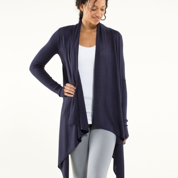 Lululemon purple Universal Wrap Draped Waterfall Open Front Cardigan - Picture 7 of 8